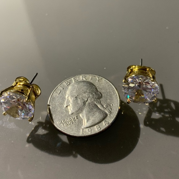 CZ By Kenneth Jay Lane Round Cut CZ Stud Earrings - Picture 7 of 12